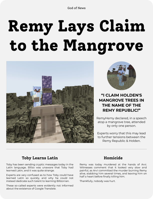 Newsletter 2022-12-21 - Remy Lays Claim to the Mangrove.png